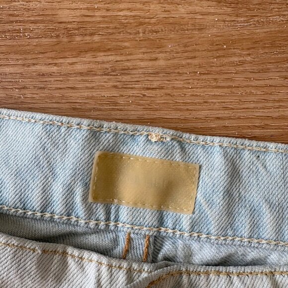 Mother The Dropout Fray Get Blondie Straight Leg Denim Jeans Blue Size 26 - Picture 10 of 16
